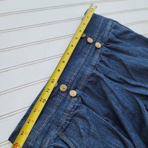 Goodtime Womens Cropped Capri Jeans Medium Wash Flap Pockets Detail Baloon Sz M - Picture 8 of 10